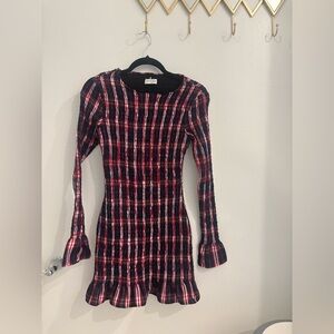 Vestique Red and Black Plaid Top